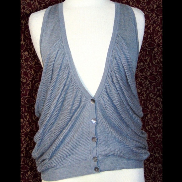 LOFT Jackets & Blazers - ANN TAYLOR LOFT gray sleeveless knit blouse XS✨